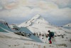 Skieur au Puy Mary- 55 cm x 38 cm - (120 €)